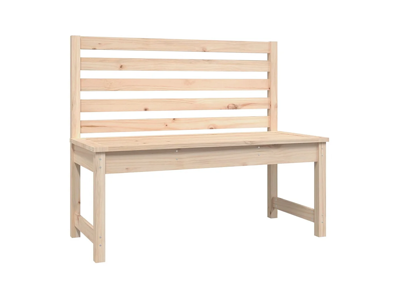 Banco de jardín Muebles de exterior para terraza terraza 109 x 48 x 91,5 cm madera maciza de pino 02_0011158