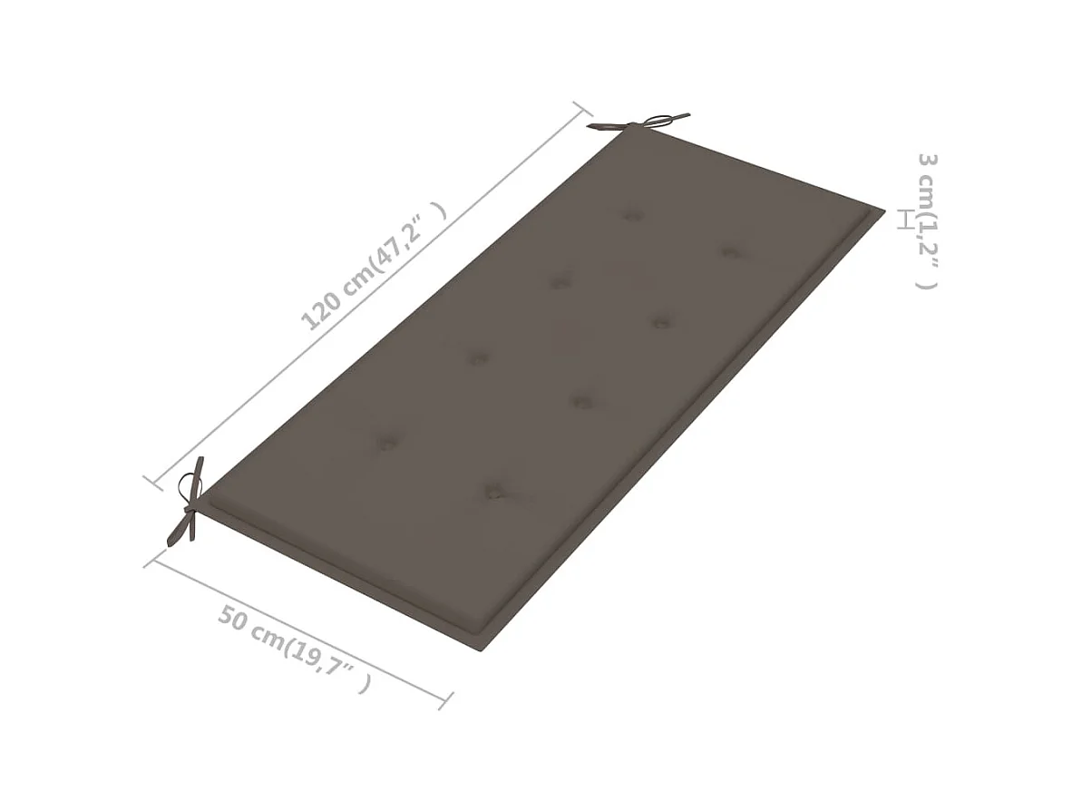 Banc de jardin meuble bois marron 120 x 51.5 x 84 cm 02_0011094