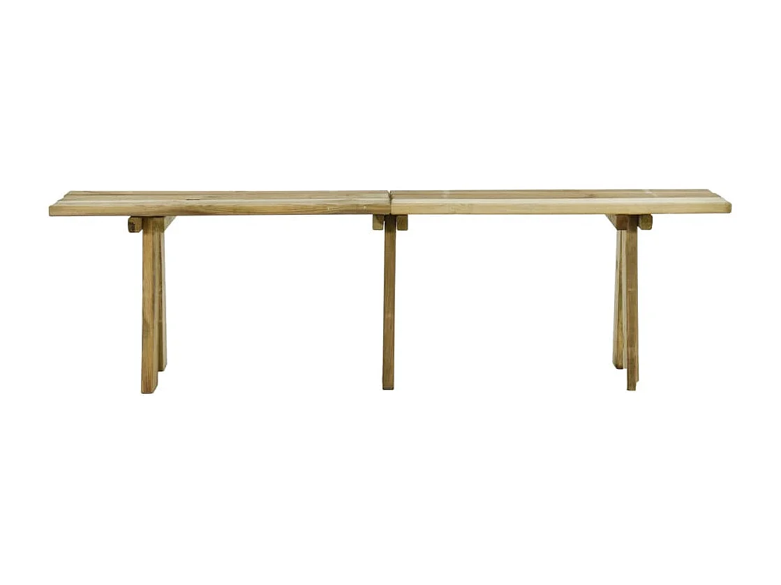 Banco de jardín Muebles de exterior para terraza terraza 160 x 38 x 45 cm madera maciza de pino impregnada 02_0011265