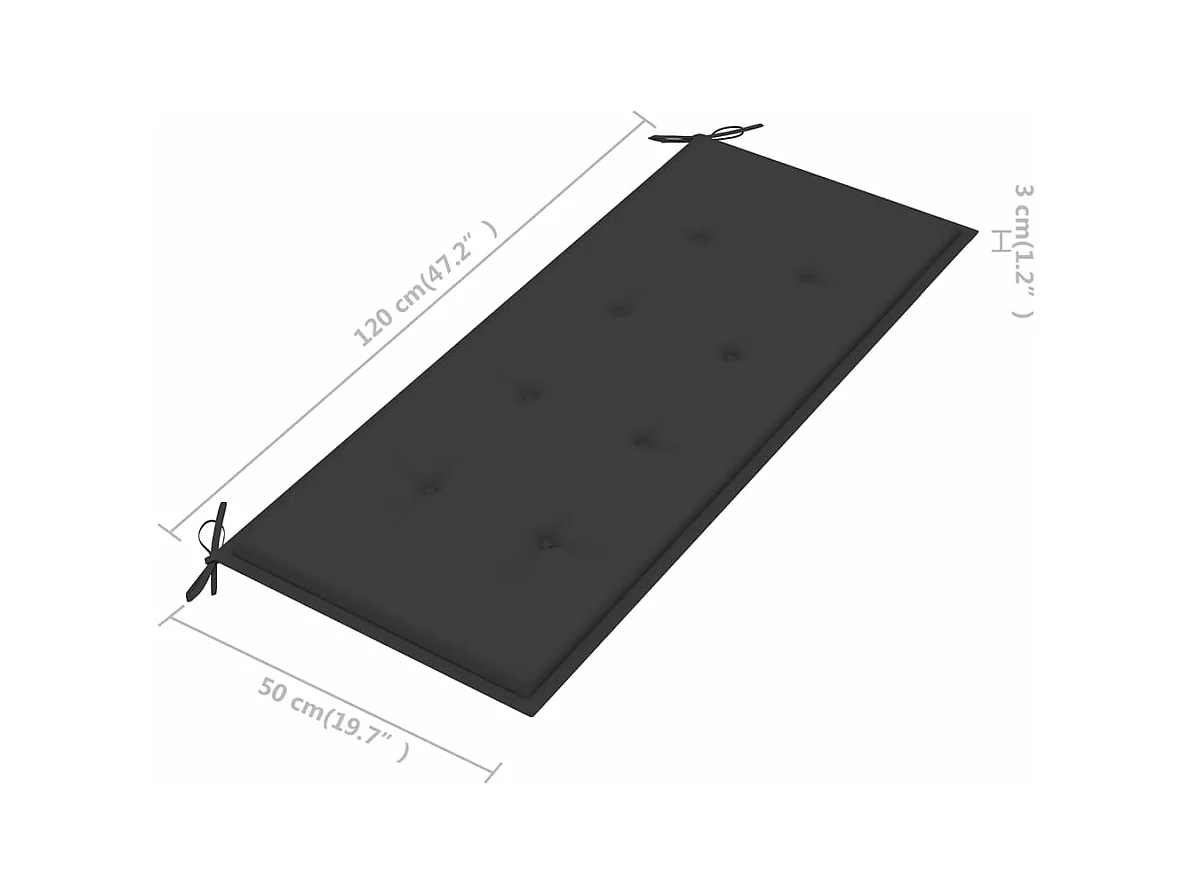 Banc de jardin meuble bois marron 120 x 51.5 x 84 cm 02_0011036