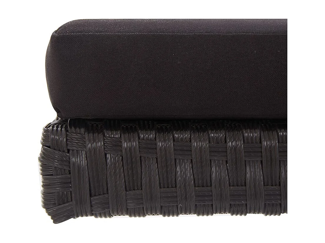 Banc de jardin meuble résine noire 130 x 70 x 80 cm 02_0011595