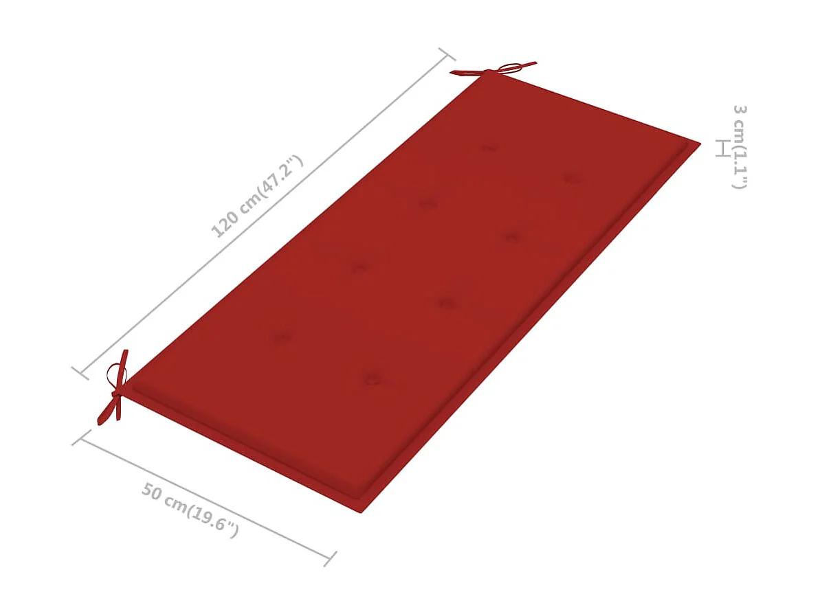 Banc de jardin meuble bois marron 120 x 51.5 x 84 cm 02_0011086