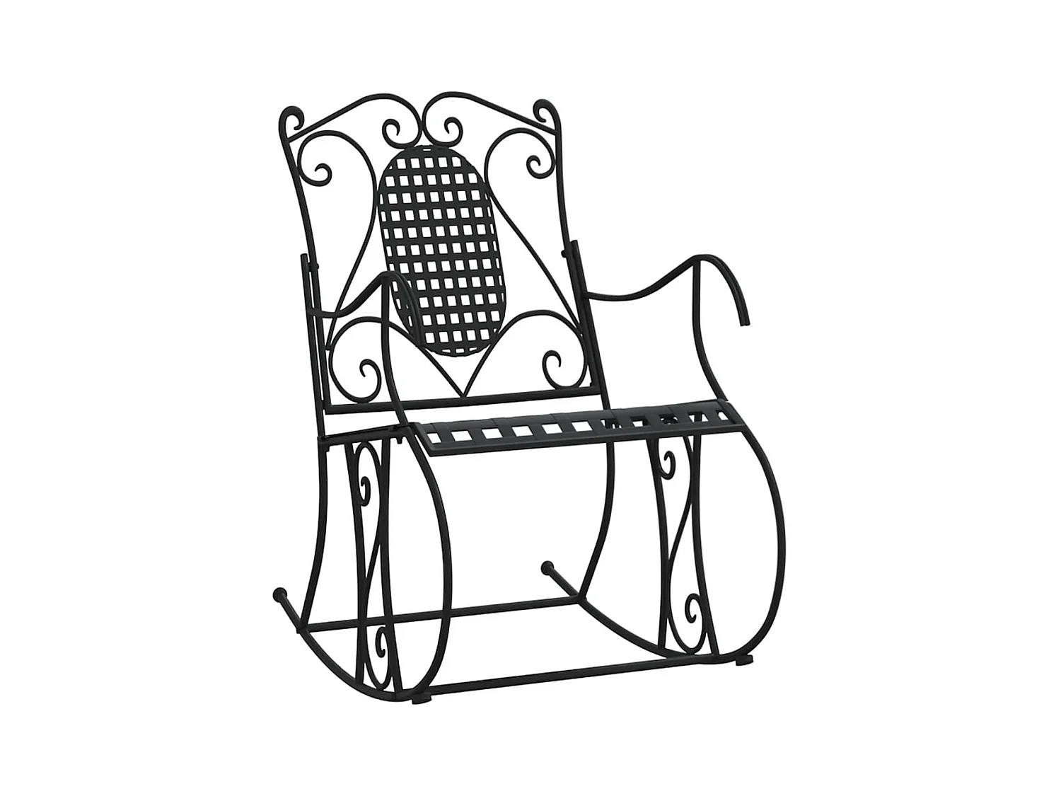 Banc de jardin meuble noire 84 x 54 x 95 cm 02_0011847