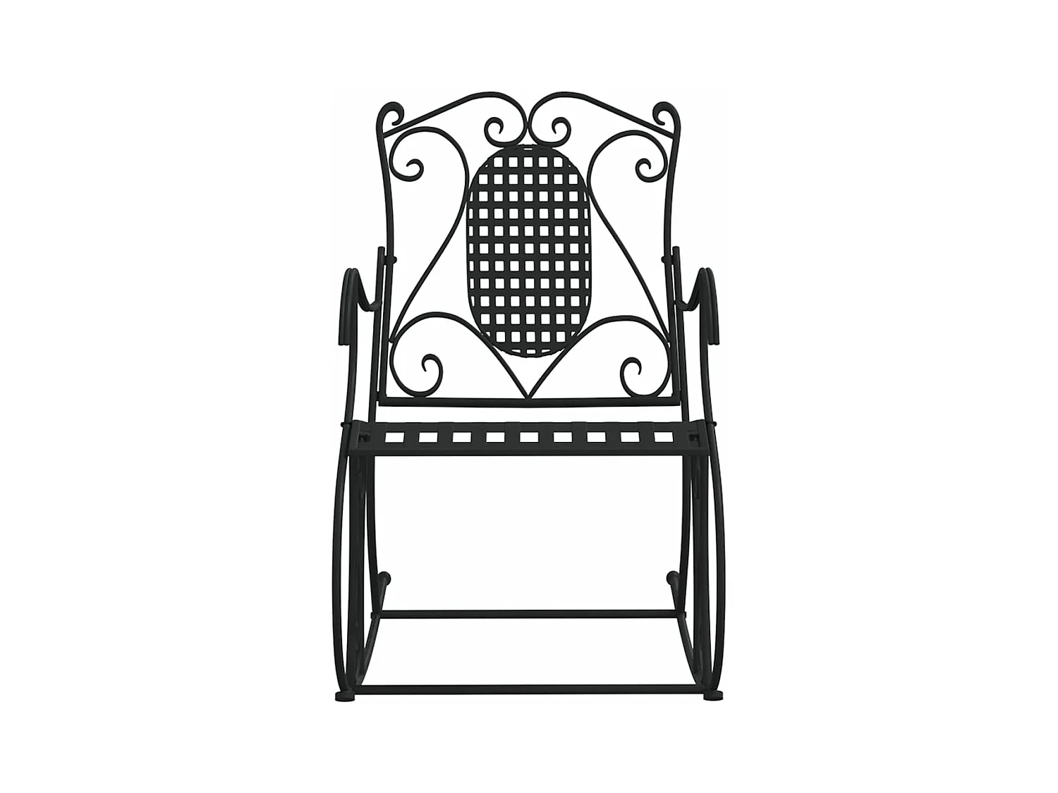 Banc de jardin meuble noire 84 x 54 x 95 cm 02_0011847