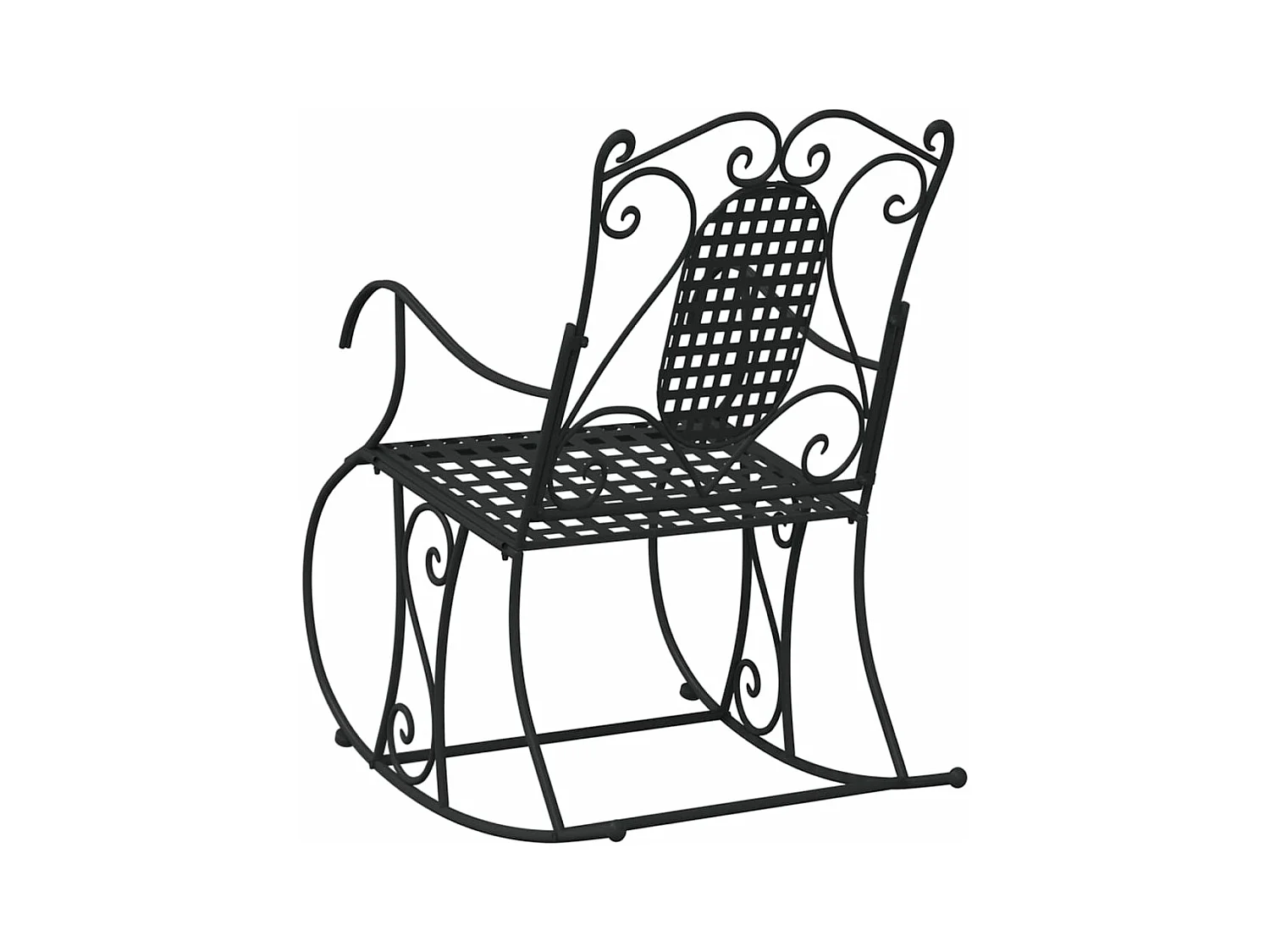 Banc de jardin meuble noire 84 x 54 x 95 cm 02_0011847