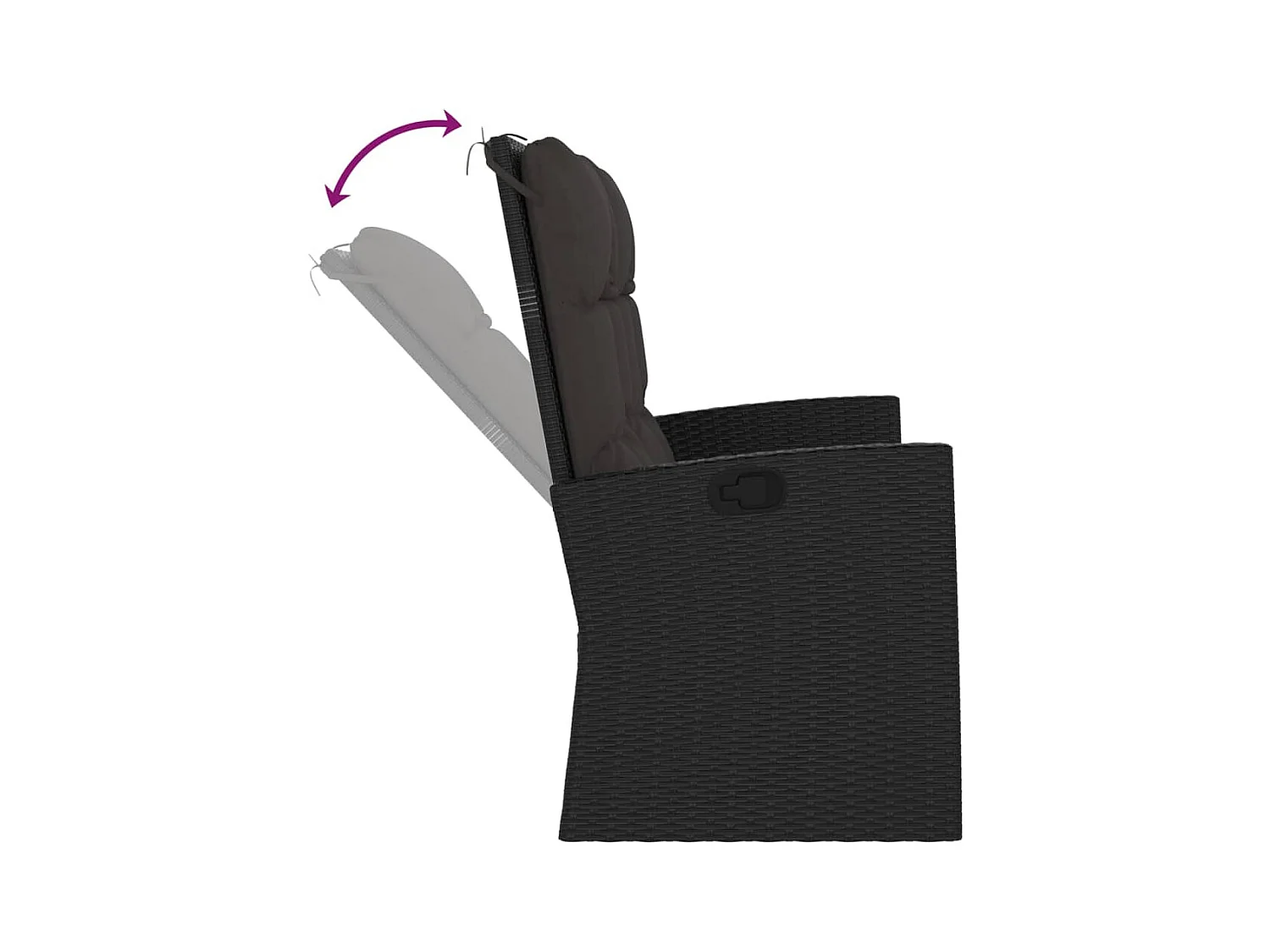 Banc de jardin meuble résine noire 118 x 62 x 95 cm 02_0011739