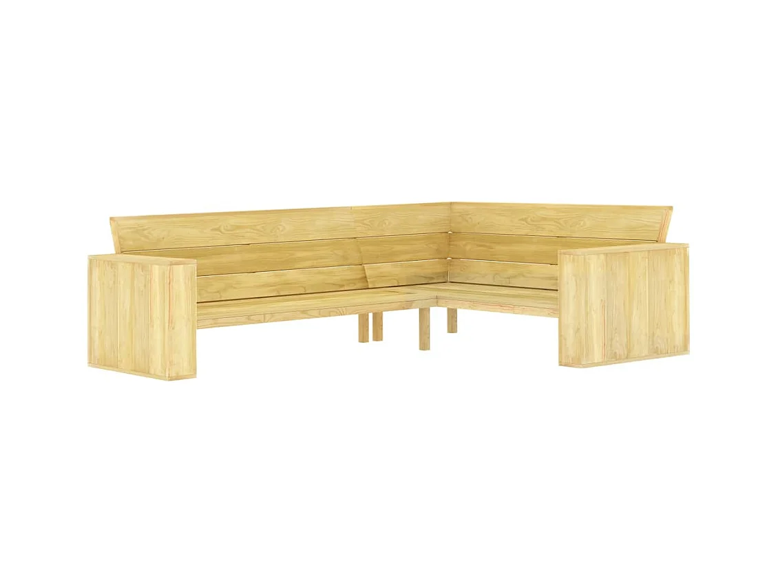 Panca da giardino mobili da giardino per esterni terrazza ad angolo da giardino 239 cm legno di pino impregnato 02_0011125