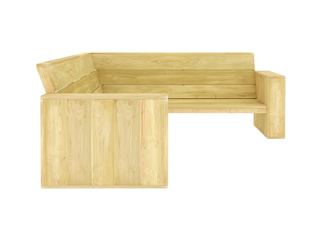 Panca da giardino mobili da giardino per esterni terrazza ad angolo da giardino 239 cm legno di pino impregnato 02_0011125