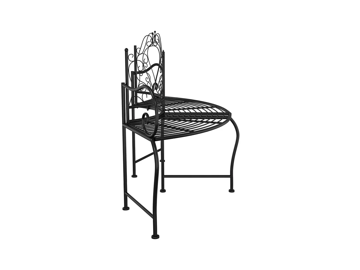 Banc de jardin meuble noire 150 x 63.5 x 95 cm 02_0011845