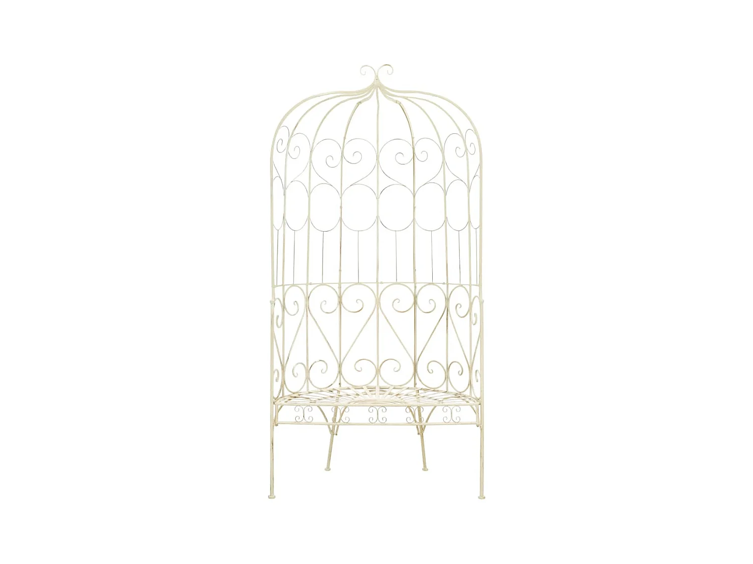 Banc de jardin meuble blanche 95 x 54 x 200 cm 02_0011335