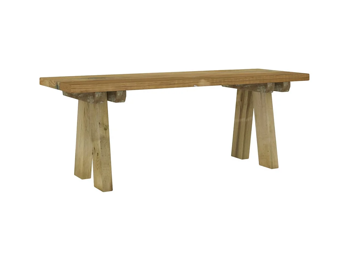 Banc de jardin meuble bois marron 110 x 38 x 45 cm 02_0011171