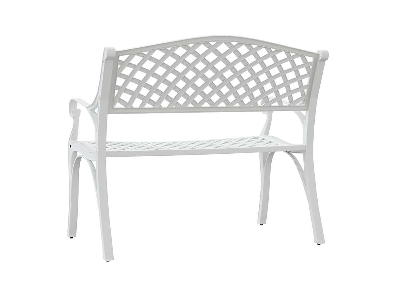 Banc de jardin meuble aluminium blanche 102 x 50 x 83 cm 02_0011145