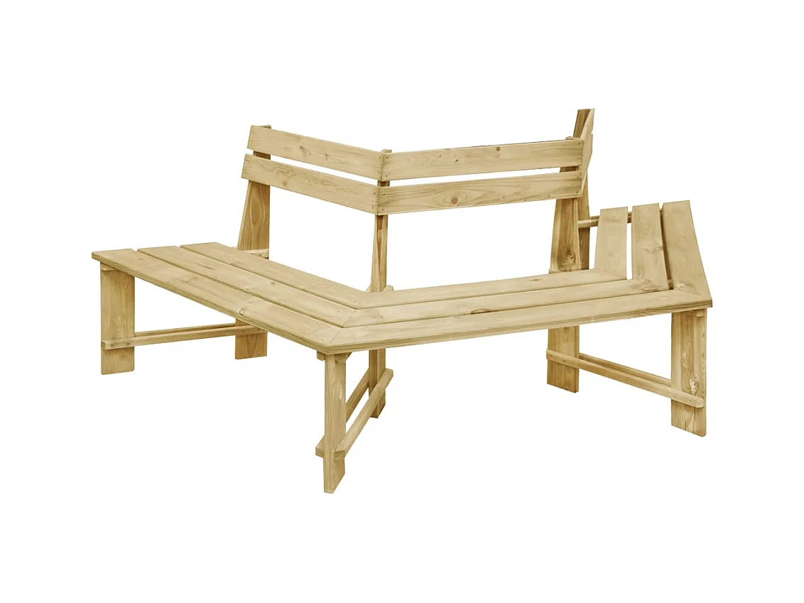 Banc de jardin meuble bois marron 240 x 208 x 87 cm 02_0011307