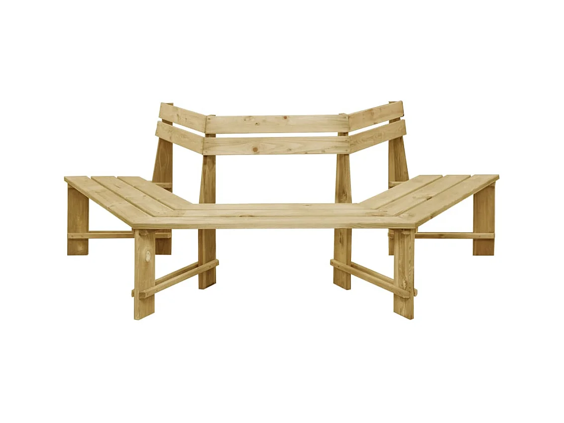 Banc de jardin meuble bois marron 240 x 208 x 87 cm 02_0011307