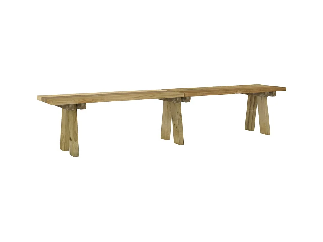 Panca da giardino mobili da giardino per esterni terrazza 220 x 38 x 45 cm legno di pino massiccio impregnato 02_0011302