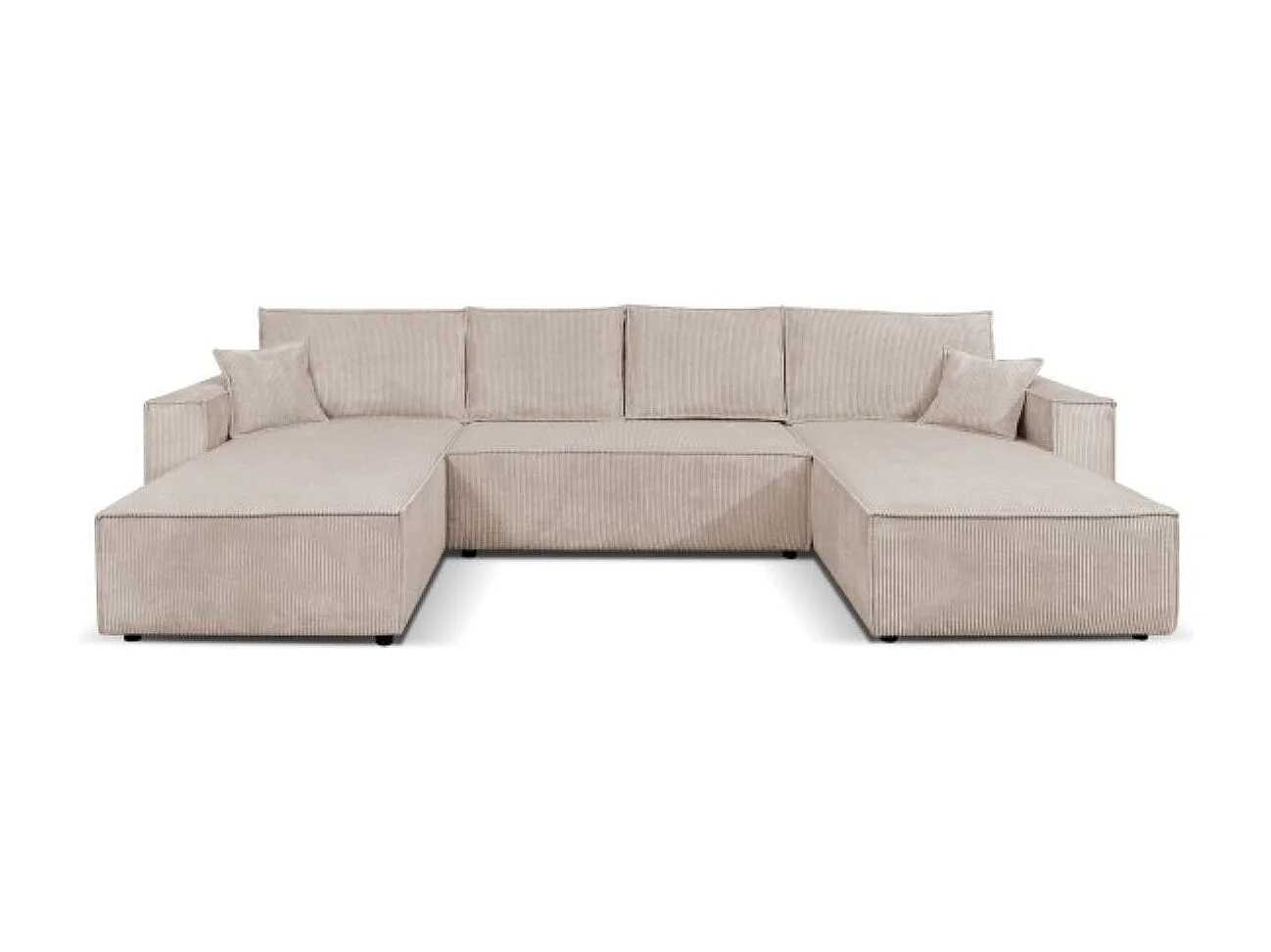 Ecksofa Passio U-Form mit Schlaffunktion Bettkasten 366 cm,  cappucino, hellbraun