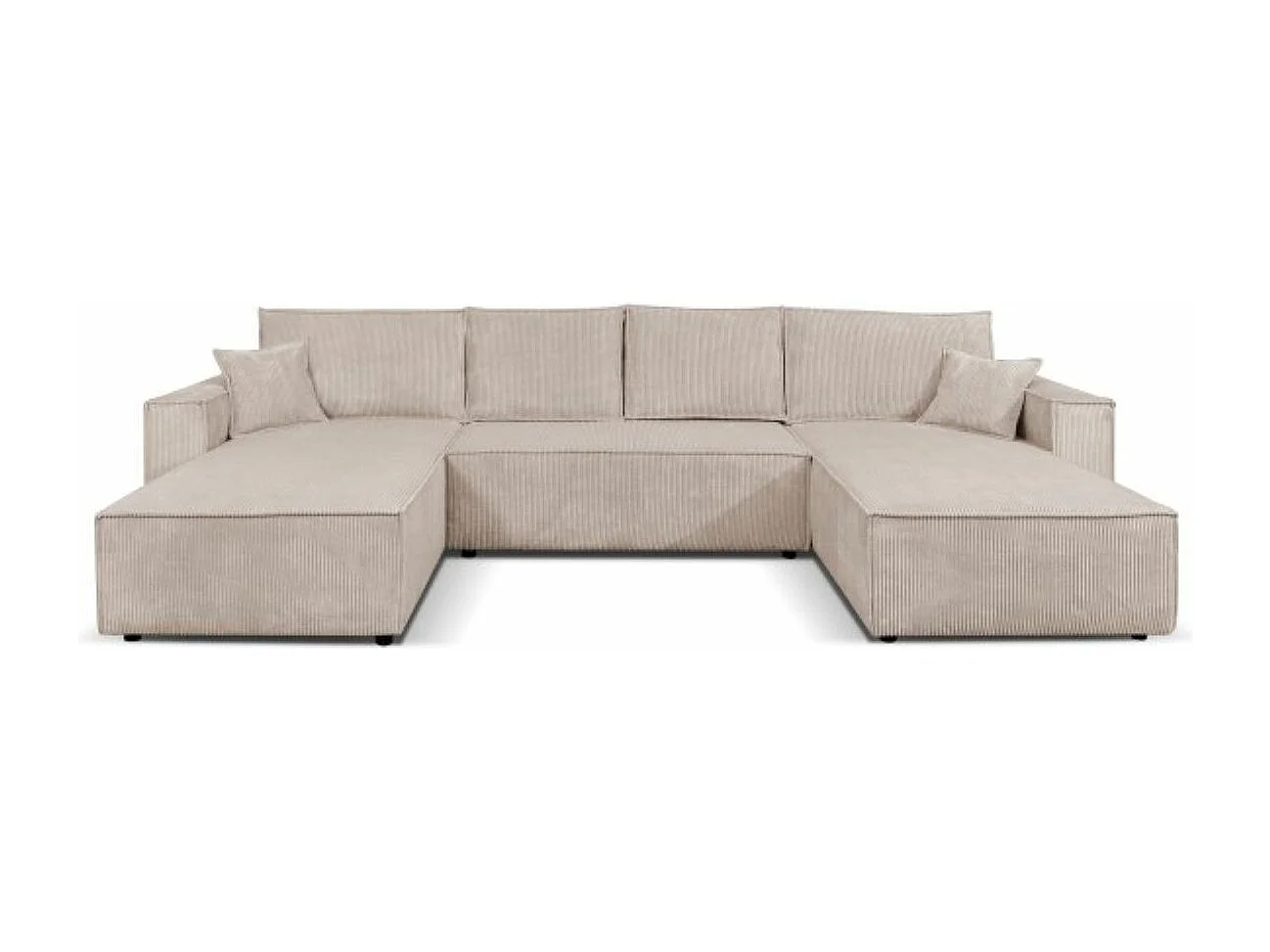 Ecksofa Passio U-Form mit Schlaffunktion Bettkasten 366 cm,  cappucino, hellbraun