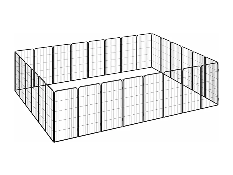 Parc pour chien 28 noire 400 x 300 x 100 cm 02_0043626