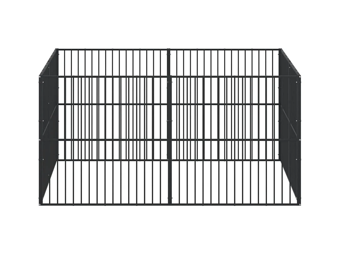 Parc pour chien 8 noire 200 x 200 x 100 cm 02_0043651