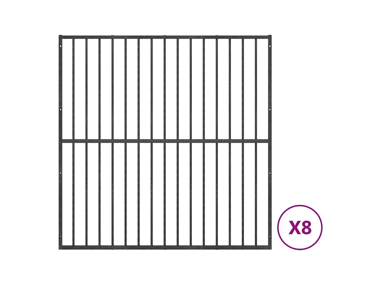 Parc pour chien 8 noire 200 x 200 x 100 cm 02_0043651