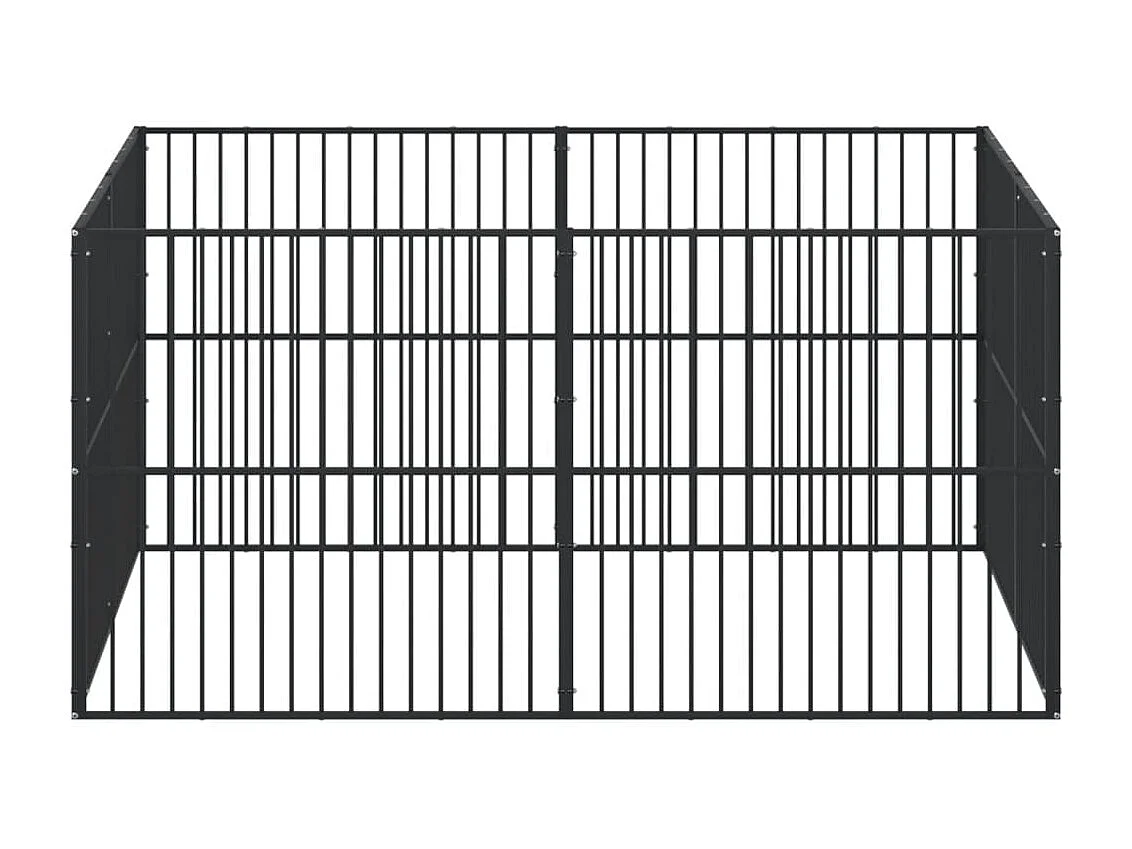 Parc pour chien 8 noire 200 x 200 x 100 cm 02_0043651