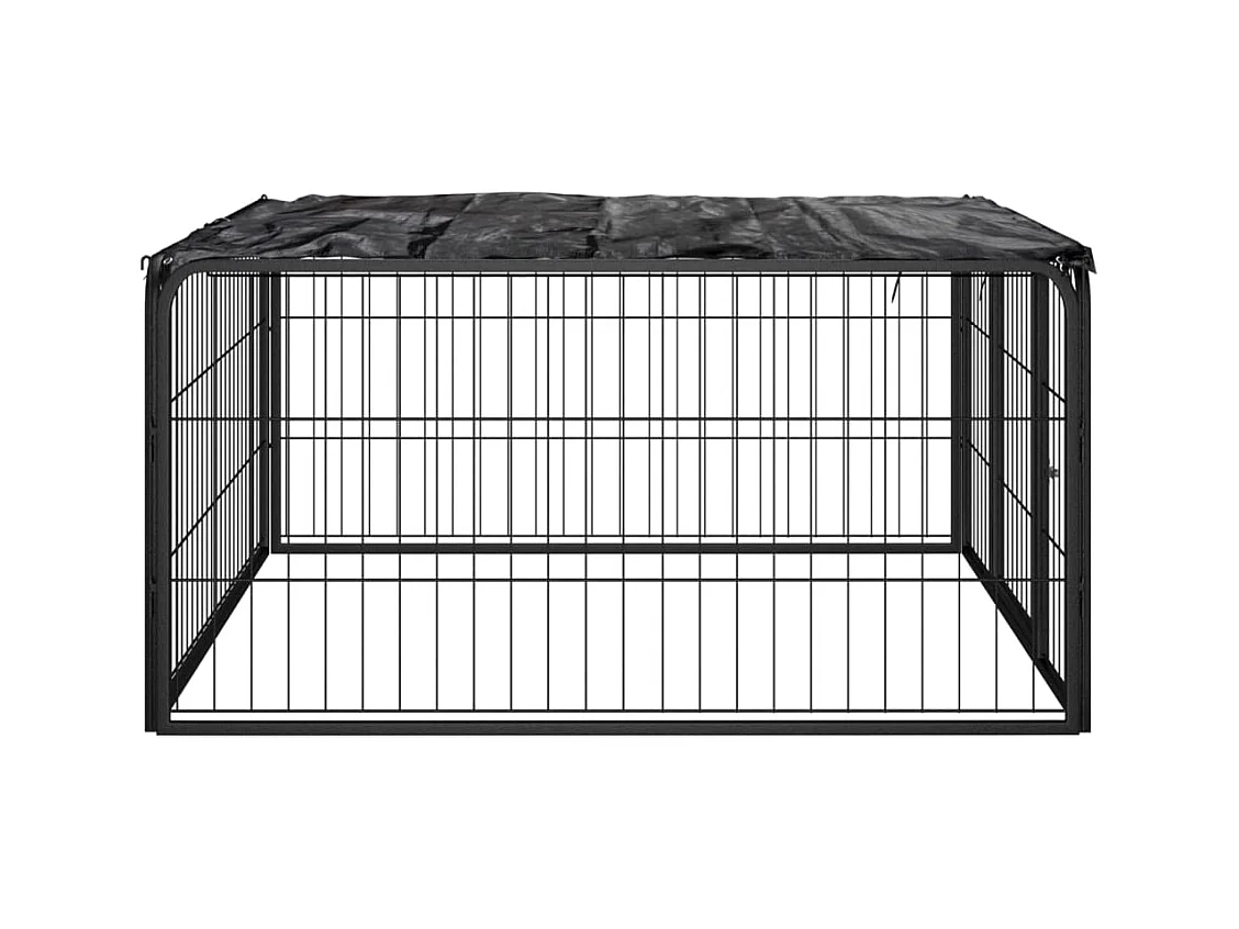 Parc pour chien 4 noire 100 x 100 x 50 cm 02_0043636