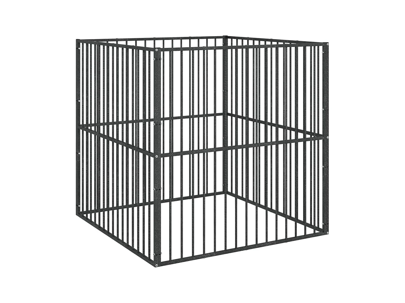 Parc pour chien 4 noire 100 x 100 x 100 cm 02_0043640