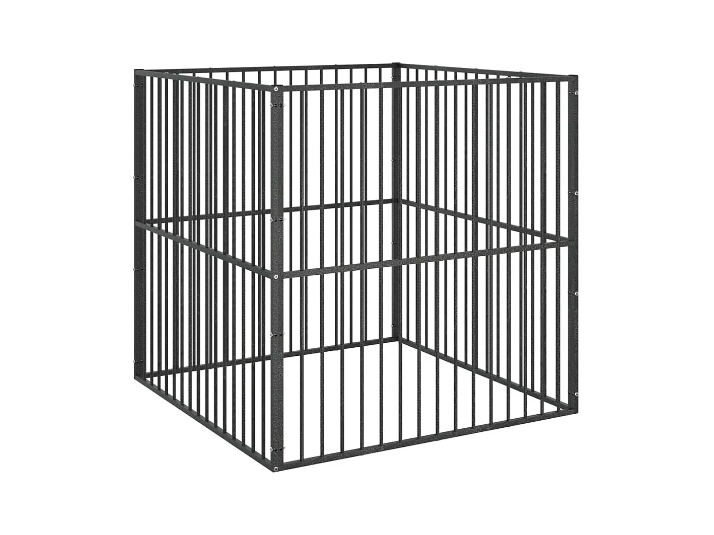 Parc pour chien 4 noire 100 x 100 x 100 cm 02_0043640