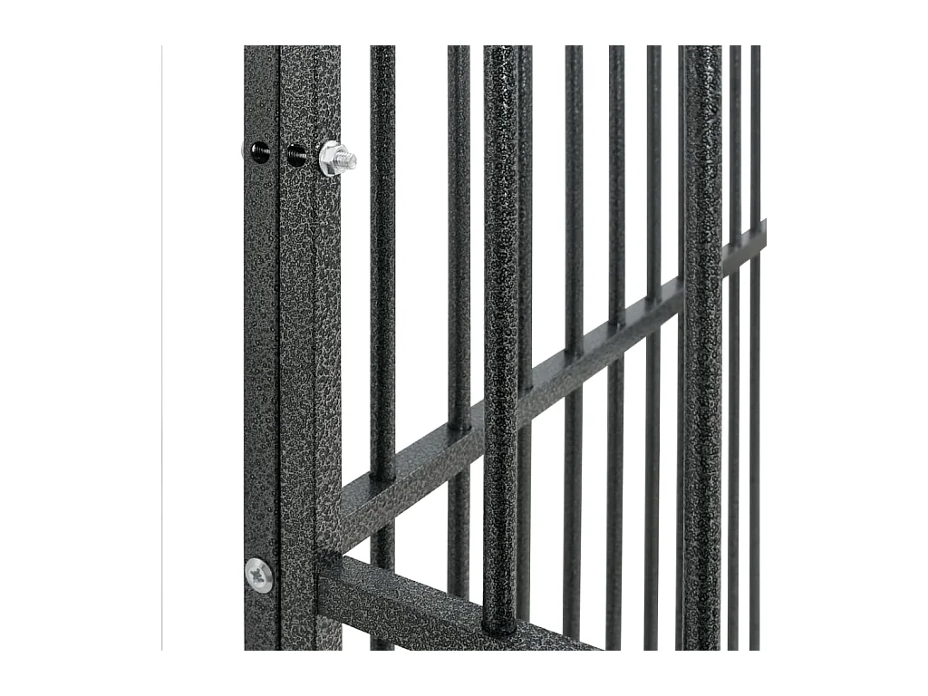 Parc pour chien 4 noire 100 x 100 x 100 cm 02_0043640