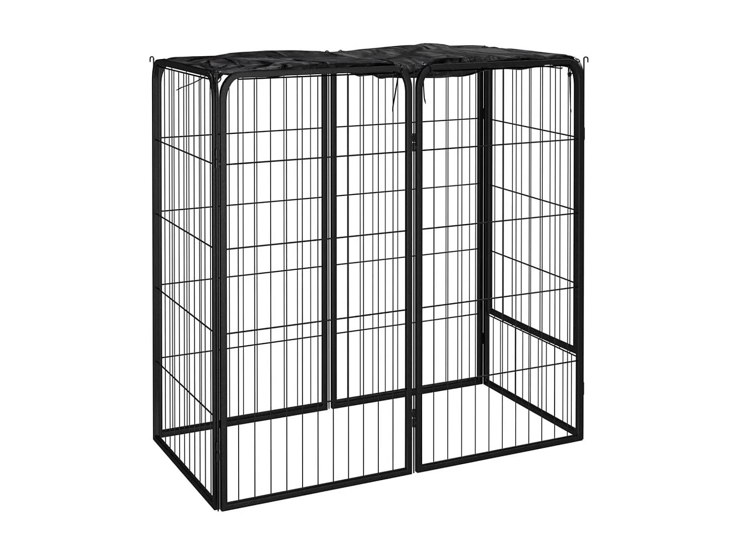 Parc pour chien 6 noire 100 x 50 x 100 cm 02_0043647