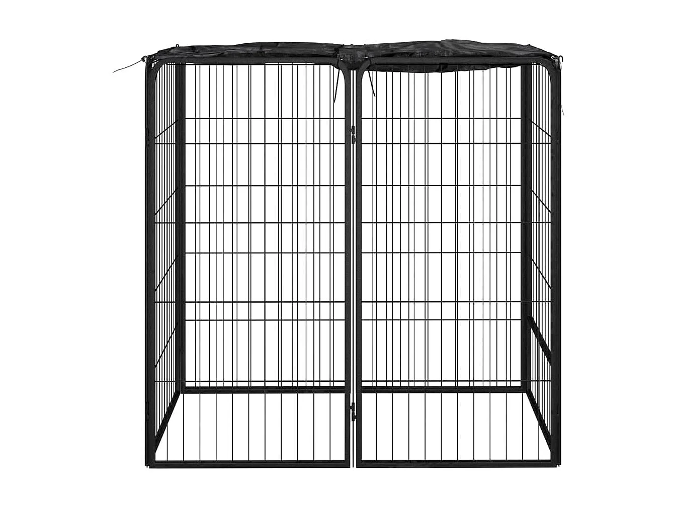 Parc pour chien 6 noire 100 x 50 x 100 cm 02_0043647