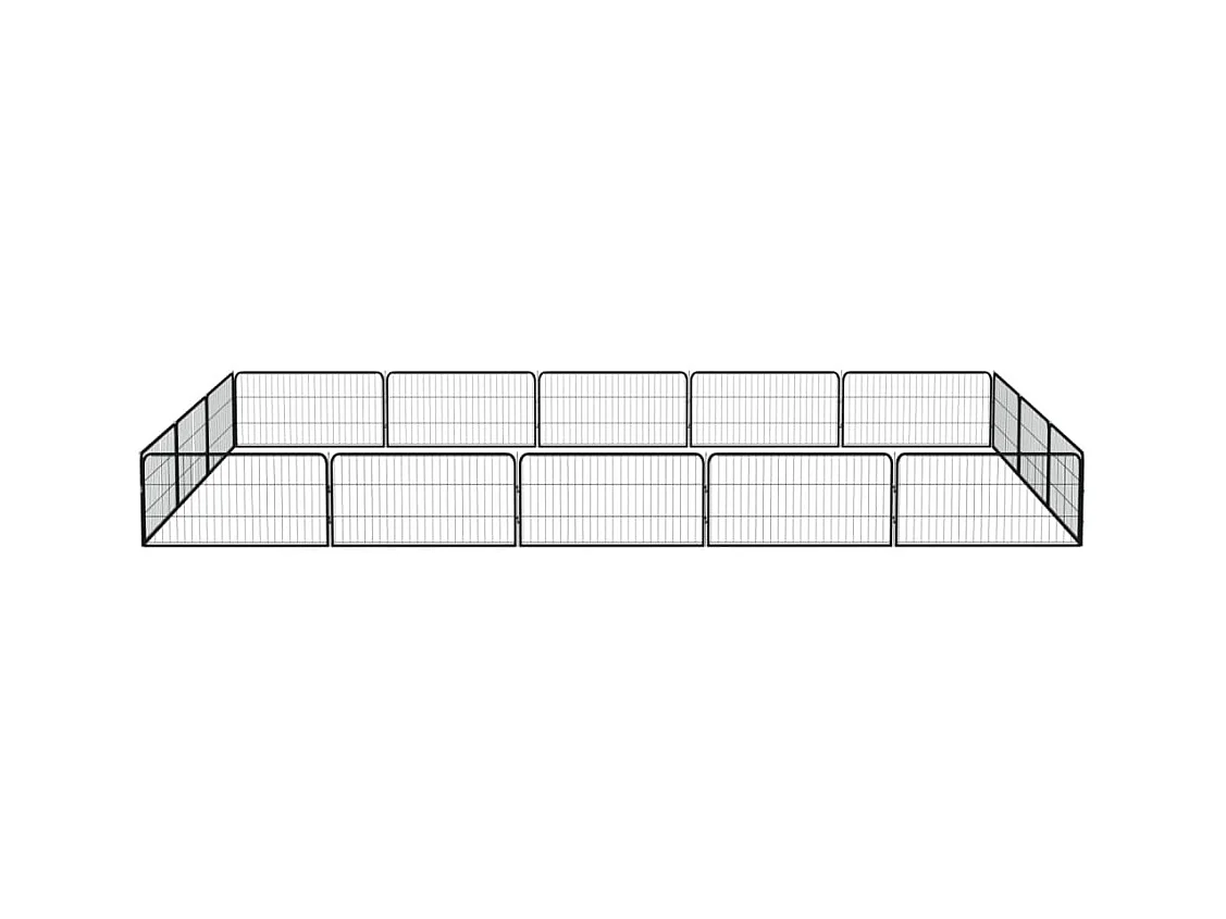 Parc pour chien 16 noire 500 x 300 x 50 cm 02_0043611