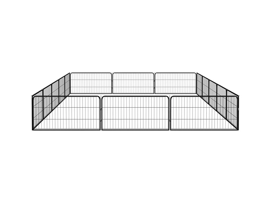 Parc pour chien 16 noire 500 x 300 x 50 cm 02_0043611