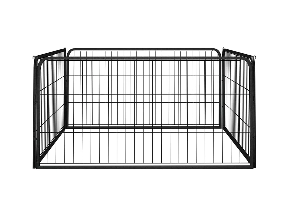 Parc pour chien 4 noire 100 x 100 x 50 cm 02_0043637