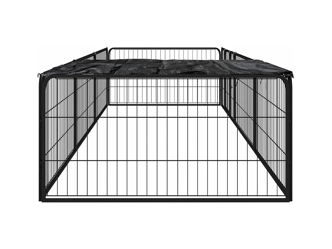 Parc pour chien 8 noire 300 x 100 x 50 cm 02_0043649