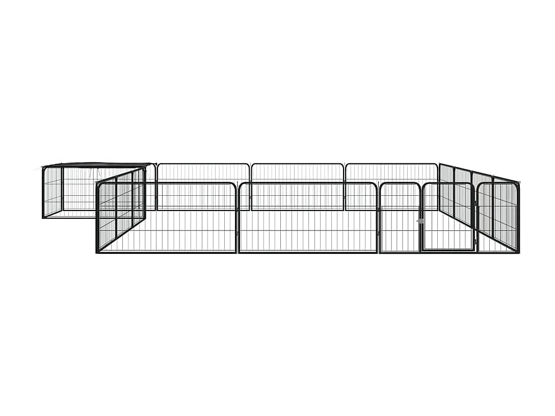 Parc pour chien 16 noire 400 x 400 x 50 cm 02_0043610