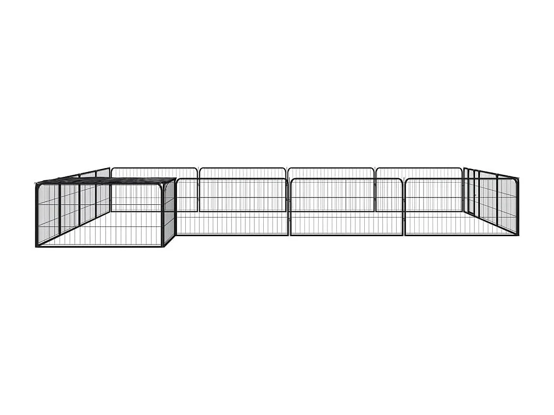Parc pour chien 16 noire 400 x 400 x 50 cm 02_0043610