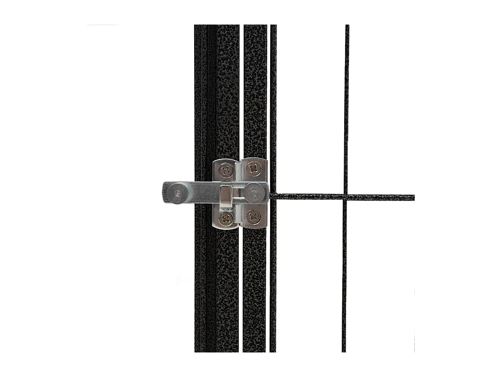 Cercadinho para cães 30 painéis 50 x 100cm aço revestido a pó preto 02_0043627