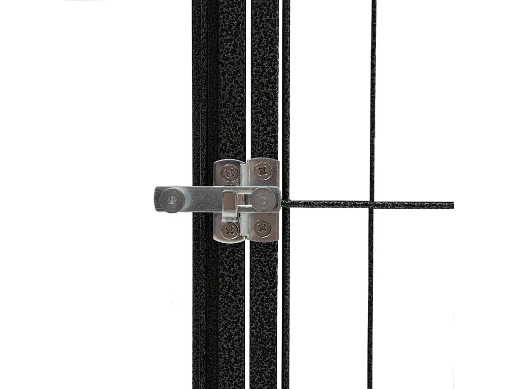 Cercadinho para cães 30 painéis 50 x 100cm aço revestido a pó preto 02_0043627