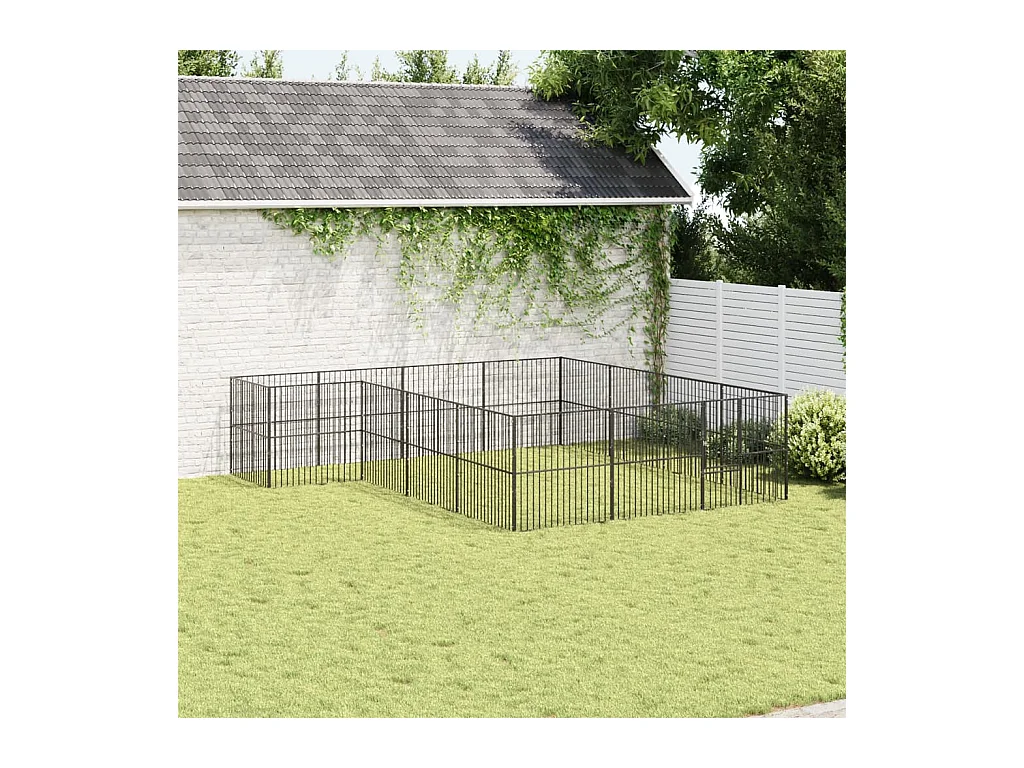 Parc pour chien 16 noire 403 x 400 x 100 cm 02_0043608