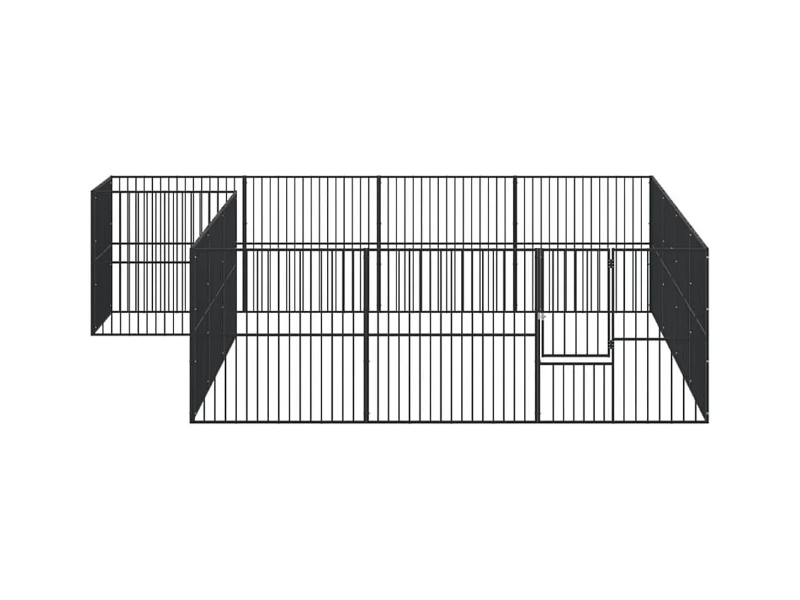 Parc pour chien 16 noire 403 x 400 x 100 cm 02_0043608