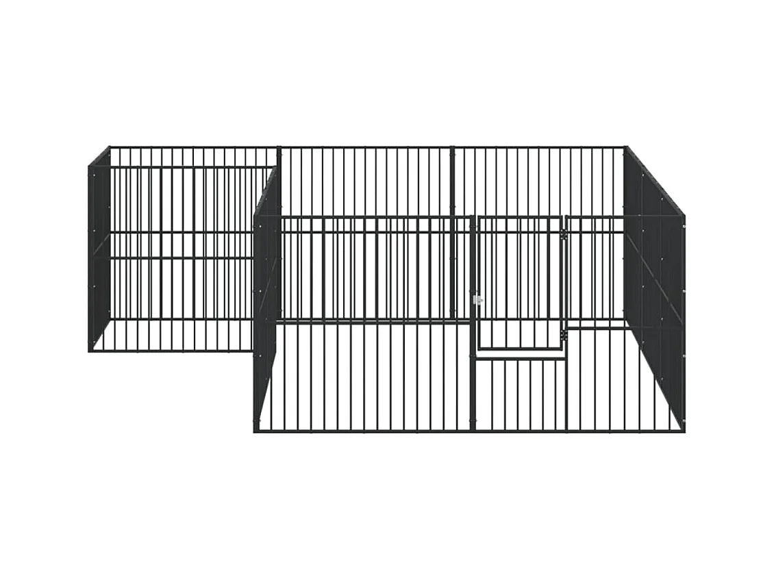 Parc pour chien 12 noire 303 x 300 x 100 cm 02_0043605