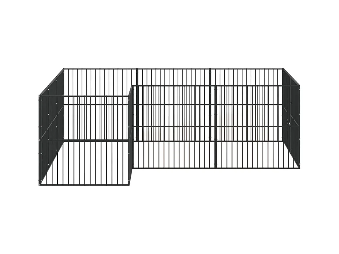 Parc pour chien 12 noire 303 x 300 x 100 cm 02_0043605