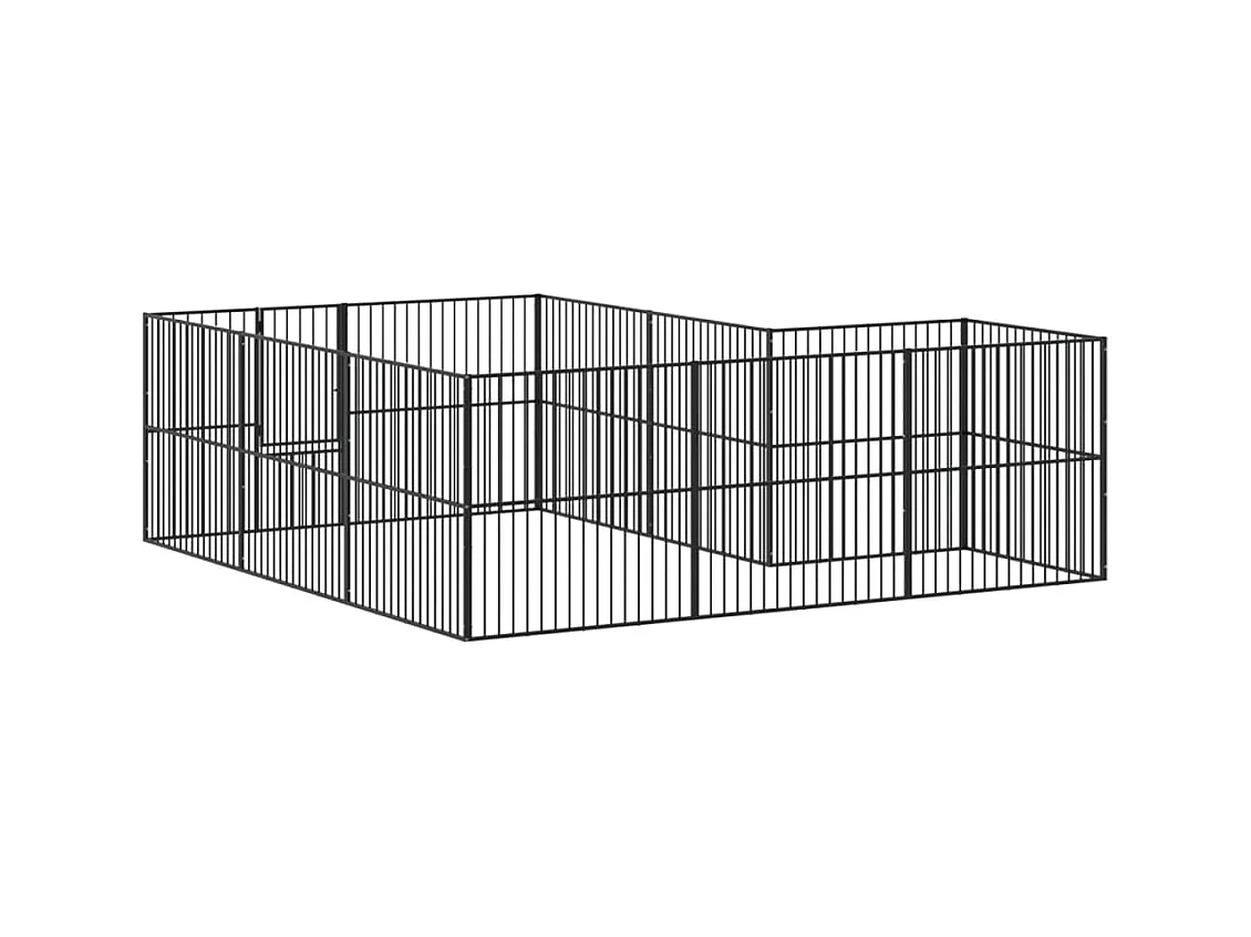Parc pour chien 12 noire 303 x 300 x 100 cm 02_0043605