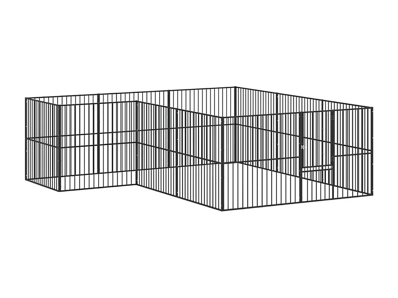 Parc pour chien 12 noire 303 x 300 x 100 cm 02_0043605