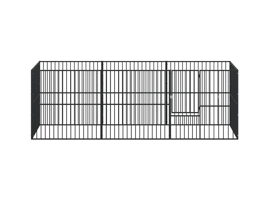 Parc pour chien 8 noire 300 x 100 x 100 cm 02_0043652
