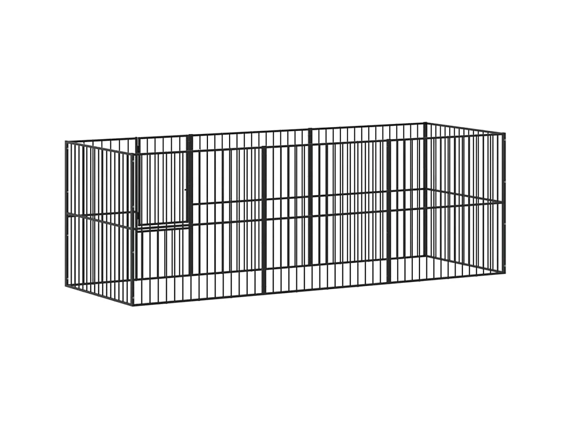 Parc pour chien 8 noire 300 x 100 x 100 cm 02_0043652
