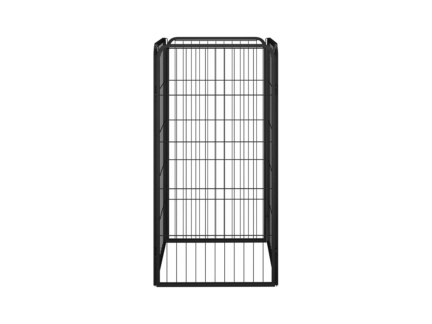 Cercadinho para cães 4 painéis 50 x 100cm aço revestido a pó preto 02_0043638