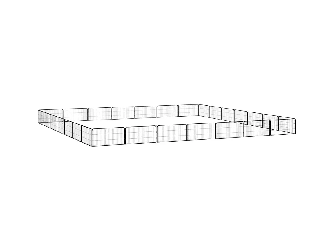 Parc pour chien 28 noire 800 x 600 x 50 cm 02_0043624