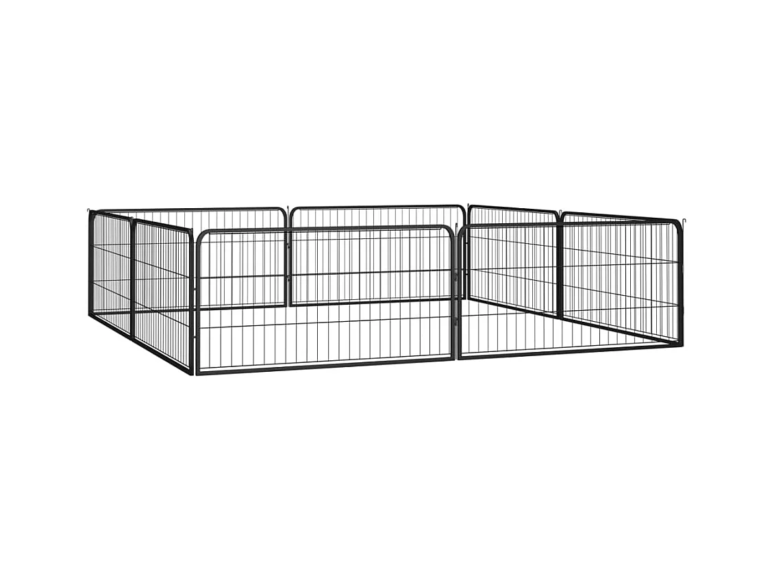 Parc pour chien 8 noire 300 x 100 x 50 cm 02_0043648